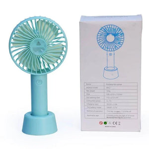 Portable USB Mini Fan – Rechargeable 3-Speed Handheld  Cooling Fan (Random Color)