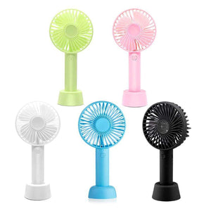 Portable USB Mini Fan – Rechargeable 3-Speed Handheld  Cooling Fan (Random Color)