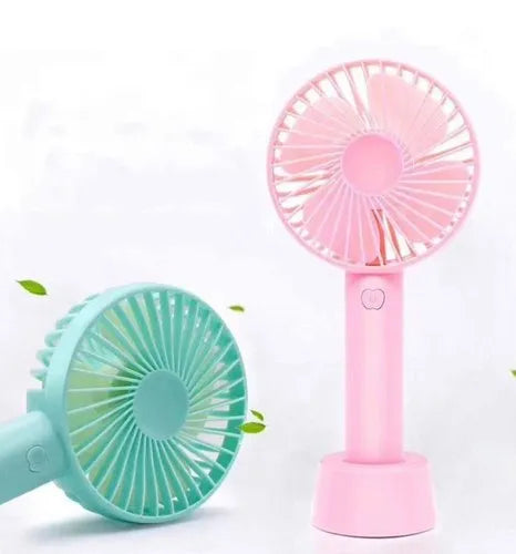 Portable USB Mini Fan – Rechargeable 3-Speed Handheld  Cooling Fan (Random Color)