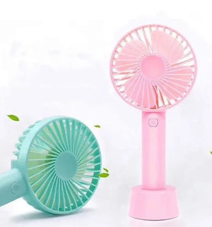 Portable USB Mini Fan – Rechargeable 3-Speed Handheld  Cooling Fan (Random Color)