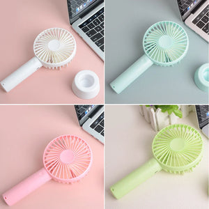 Portable USB Mini Fan – Rechargeable 3-Speed Handheld  Cooling Fan (Random Color)