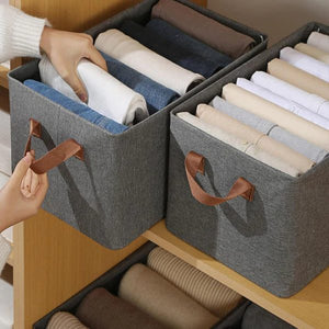 Foldable Clothes Organizer Box – With Dual Handles for Wardrobe Storage