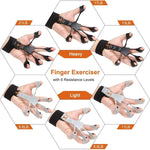 Silicone Hand Grip Strengthener & Finger Stretcher – Grip Trainer for Fitness