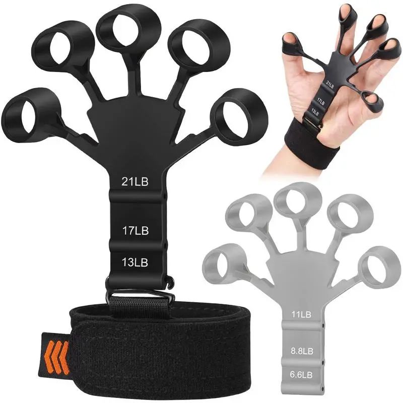Silicone Hand Grip Strengthener & Finger Stretcher – Grip Trainer for Fitness