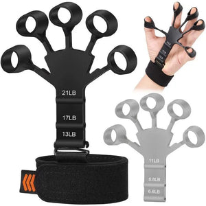 Silicone Hand Grip Strengthener & Finger Stretcher – Grip Trainer for Fitness